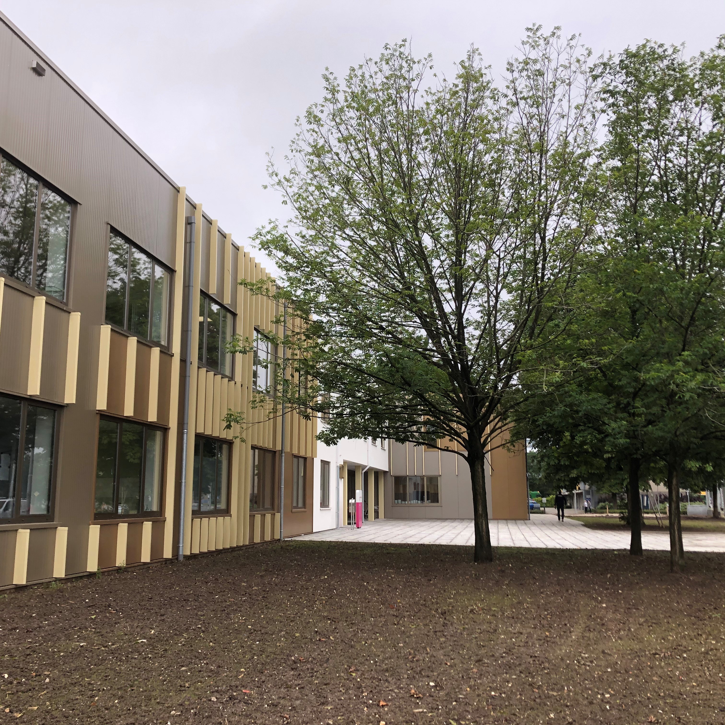 Nieuwe ingang van de school